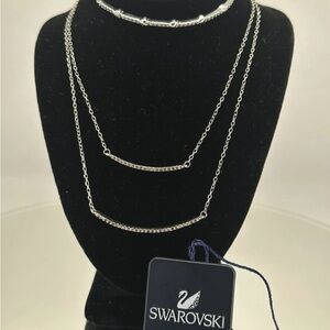 Swarovski Silver Necklace Set neckless & bracelet